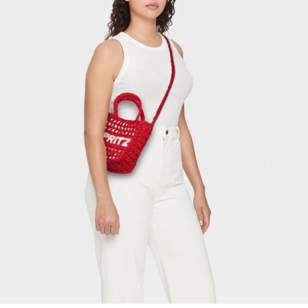 Top Handle Crochet Tote Handbag